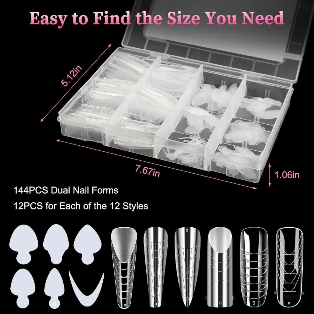 Poly Gel Nail Form Set Of 288 Pieces
